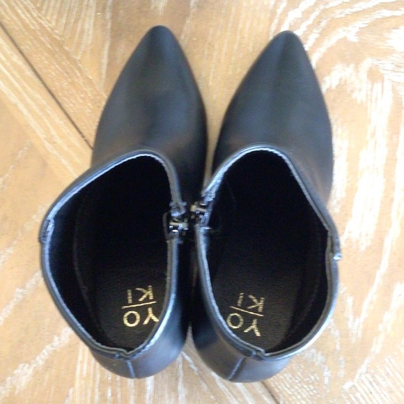 Yoki Womens Rome Black Zip Side Heeled Ankle Booties Size 9 - Picture 5 of 7